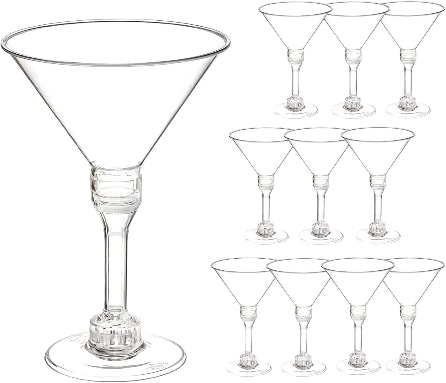Cheers To Worry Free Fun Plastic Martini Glasses