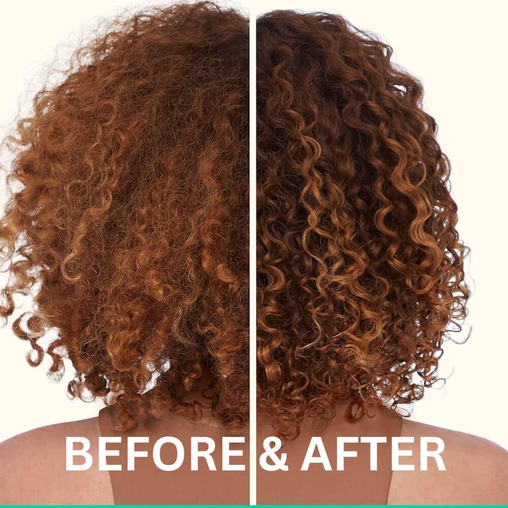 before and after photos of hair with bonding shampoo treatment
