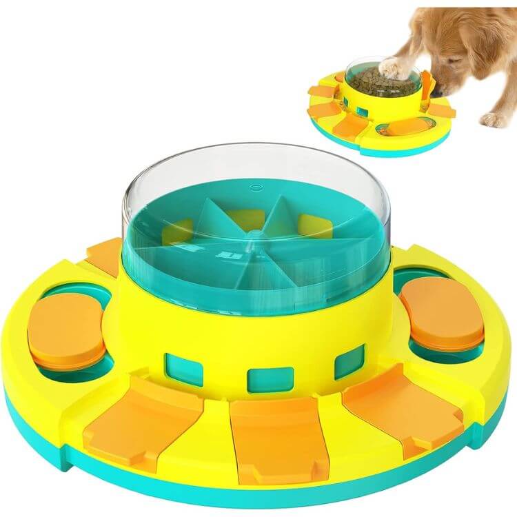 Potaroma Dog Puzzle Toy 2 Levels, Slow Feeder, Dog Food Treat Feeding Toys for IQ Training, Dog Entertainment Toys
