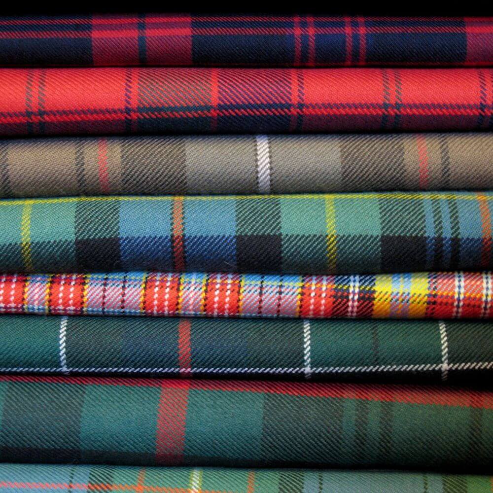 Various plaid fabrics for golf pants